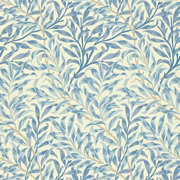 kitaページ JJ38013 | Chic Leaf Blue, Navy Blue & Taupe Retro Wallpaper